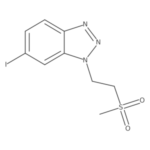 6-iodo-1-(2-methanesulfonylethyl)-1H-1,2,3-benzotriazole Structure