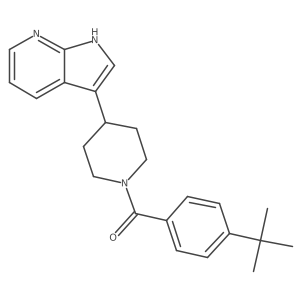 (4-(1H-pyrrolo[2,3-b]pyridin-3-yl)piperidin-1-yl)(4-(tert-butyl)phenyl)methanone Structure