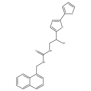 1-[2-[5-(Furan-2-yl)furan-2-yl]-2-hydroxyethyl]-3-(naphthalen-1-ylmethyl)urea结构式
