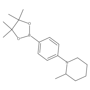 2-Methyl-1-[4-(4,4,5,5-tetramethyl-1,3,2-dioxaborolan-2-yl)phenyl]piperidine结构式
