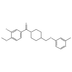4-{[1-(3-Fluoro-4-methoxybenzoyl)piperidin-4-yl]methoxy}-2-methylpyridine Structure
