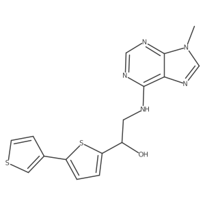 1-{[2,3'-bithiophene]-5-yl}-2-[(9-methyl-9H-purin-6-yl)amino]ethan-1-ol Structure