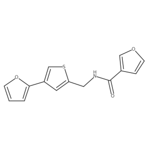 N-[[4-(Furan-2-yl)thiophen-2-yl]methyl]furan-3-carboxamide结构式