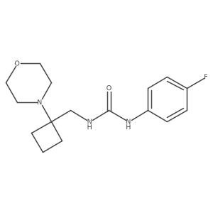 1-(4-Fluorophenyl)-3-{[1-(morpholin-4-yl)cyclobutyl]methyl}urea Structure