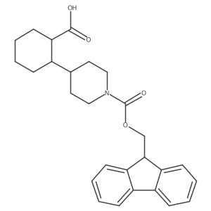 2-(1-{[(9H-fluoren-9-yl)methoxy]carbonyl}piperidin-4-yl)cyclohexane-1-carboxylic acid Structure