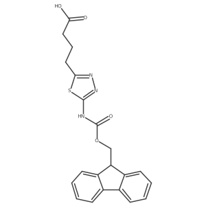 4-[5-({[(9H-fluoren-9-yl)methoxy]carbonyl}amino)-1,3,4-thiadiazol-2-yl]butanoic acid结构式