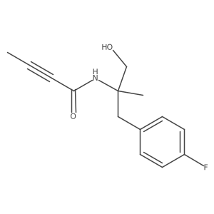 N-{2-[(4-fluorophenyl)methyl]-1-hydroxypropan-2-yl}but-2-ynamide结构式