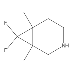 7,7-Difluoro-1,6-dimethyl-3-azabicyclo[4.1.0]heptane结构式