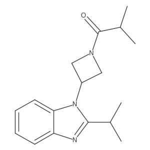 2-methyl-1-{3-[2-(propan-2-yl)-1H-1,3-benzodiazol-1-yl]azetidin-1-yl}propan-1-one Structure