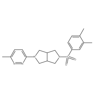 3-[5-(3,4-Dimethylbenzenesulfonyl)-octahydropyrrolo[3,4-c]pyrrol-2-yl]-6-methylpyridazine结构式