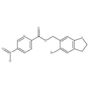 (6-Bromo-1,3-benzodioxol-5-yl)methyl 5-nitropyridine-2-carboxylate结构式