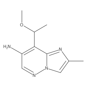 (S)-8-(1-Methoxyethyl)-2-methylimidazo[1,2-b]pyridazin-7-amine结构式