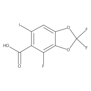 2,2,4-Trifluoro-6-iodobenzo[d][1,3]dioxole-5-carboxylic acid Structure