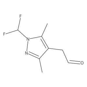 2-[1-(Difluoromethyl)-3,5-dimethylpyrazol-4-yl]acetaldehyde结构式