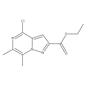 Ethyl 4-chloro-6,7-dimethylpyrazolo[1,5-A]pyrazine-2-carboxylate结构式
