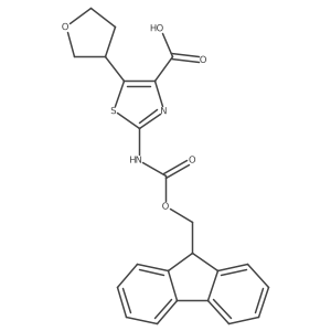 2-({[(9H-fluoren-9-yl)methoxy]carbonyl}amino)-5-(oxolan-3-yl)-1,3-thiazole-4-carboxylic acid Structure