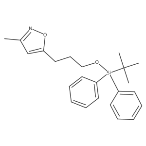 5-[3-[[(1,1-Dimethylethyl)diphenylsilyl]oxy]propyl]-3-methylisoxazole结构式