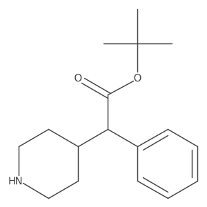 Tert-butyl 2-phenyl-2-(piperidin-4-yl)acetate结构式
