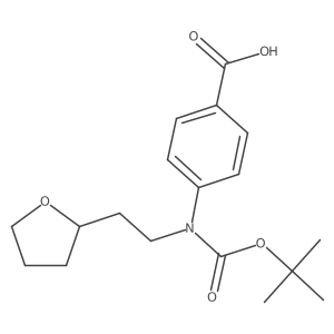 4-{[(Tert-butoxy)carbonyl][2-(oxolan-2-yl)ethyl]amino}benzoic acid结构式