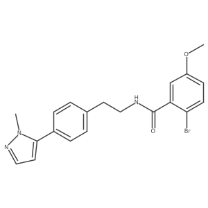 2-bromo-5-methoxy-N-{2-[4-(1-methyl-1H-pyrazol-5-yl)phenyl]ethyl}benzamide结构式