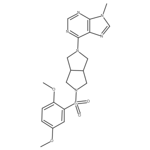 6-[5-(2,5-dimethoxybenzenesulfonyl)-octahydropyrrolo[3,4-c]pyrrol-2-yl]-9-methyl-9H-purine Structure