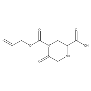 5-Oxo-4-[(prop-2-en-1-yloxy)carbonyl]piperazine-2-carboxylic acid结构式