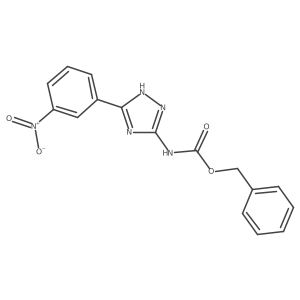 benzyl N-[3-(3-nitrophenyl)-1H-1,2,4-triazol-5-yl]carbamate结构式