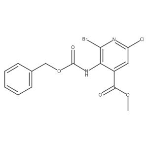 Methyl 3-{[(benzyloxy)carbonyl]amino}-2-bromo-6-chloropyridine-4-carboxylate结构式