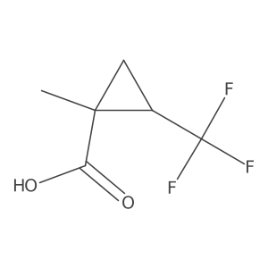 rac-(1R,2S)-1-methyl-2-(trifluoromethyl)cyclopropane-1-carboxylic acid结构式