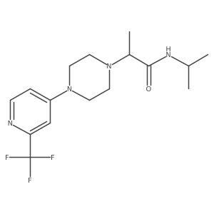 N-(propan-2-yl)-2-{4-[2-(trifluoromethyl)pyridin-4-yl]piperazin-1-yl}propanamide结构式