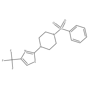 1-(Benzenesulfonyl)-4-[4-(trifluoromethyl)-1,3-thiazol-2-yl]piperazine Structure