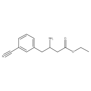 ethyl (3S)-3-amino-4-(3-cyanophenyl)butanoate结构式