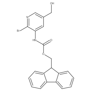 (9H-fluoren-9-yl)methyl N-[2-bromo-5-(hydroxymethyl)pyridin-3-yl]carbamate结构式
