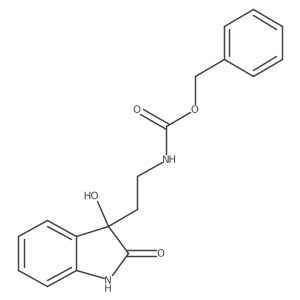 benzyl N-[2-(3-hydroxy-2-oxo-2,3-dihydro-1H-indol-3-yl)ethyl]carbamate结构式