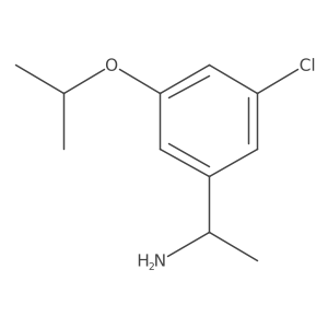 1-(3-Chloro-5-isopropoxyphenyl)ethanamine结构式