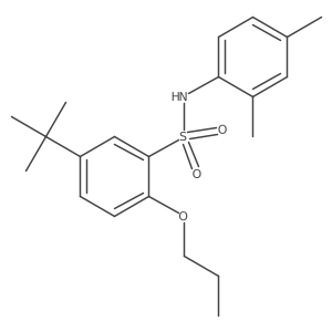 5-tert-butyl-N-(2,4-dimethylphenyl)-2-propoxybenzene-1-sulfonamide Structure
