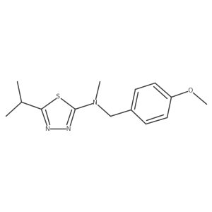 N-[(4-methoxyphenyl)methyl]-N-methyl-5-(propan-2-yl)-1,3,4-thiadiazol-2-amine结构式