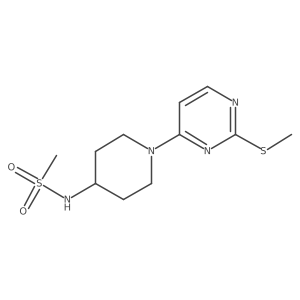 N-{1-[2-(methylsulfanyl)pyrimidin-4-yl]piperidin-4-yl}methanesulfonamide结构式