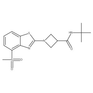 N-tert-butyl-1-(4-methanesulfonyl-1,3-benzothiazol-2-yl)azetidine-3-carboxamide Structure