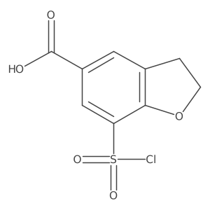 7-(Chlorosulfonyl)-2,3-dihydro-1-benzofuran-5-carboxylicacid Structure