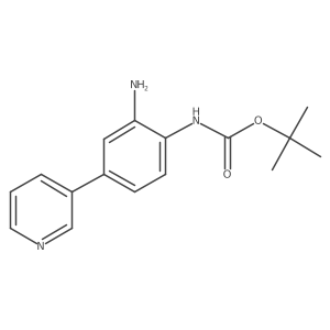 Tert-butyl 2-amino-4-(pyridin-3-yl)phenylcarbamate结构式