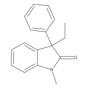 3-Ethyl-1-methyl-3-phenylindolin-2-one Structure