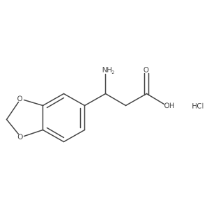 3-Amino-3-benzo[1,3]dioxol-5-yl-propionic acid hydrochloride Structure