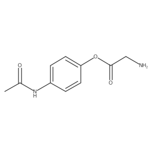 Glycine 4-(acetylamino)phenyl ester结构式