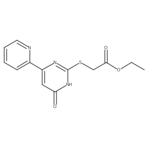 Ethyl 2-[[1,6-dihydro-6-oxo-4-(2-pyridinyl)-2-pyrimidinyl]thio]acetate结构式