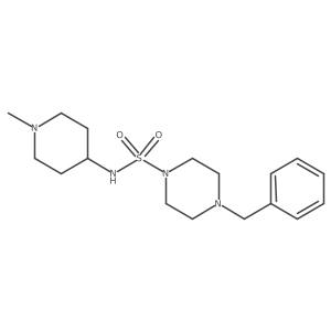 4-benzyl-N-(1-methylpiperidin-4-yl)piperazine-1-sulfonamide Structure