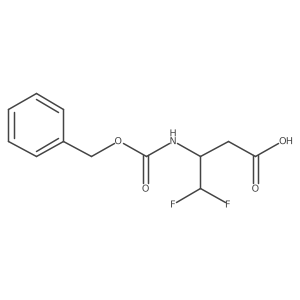 3-{[(Benzyloxy)carbonyl]amino}-4,4-difluorobutanoic acid结构式