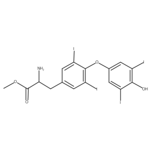 Methyl 2-amino-3-[4-(4-hydroxy-3,5-diiodophenoxy)-3,5-diiodophenyl]propanoate Structure