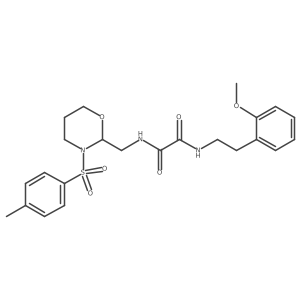 N1-(2-methoxyphenethyl)-N2-((3-tosyl-1,3-oxazinan-2-yl)methyl)oxalamide结构式