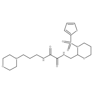 N1-(3-morpholinopropyl)-N2-((3-(thiophen-2-ylsulfonyl)-1,3-oxazinan-2-yl)methyl)oxalamide Structure